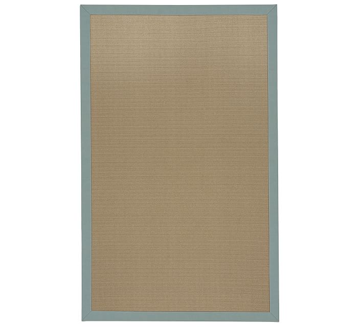 Capel Glennbrook Natural Indoor Outdoor Rug With Sunbrella Spa Capel Glennbrook Natural Indoor Outdoor Rug With Sunbrella Spa Blue Trim Pottery Barn