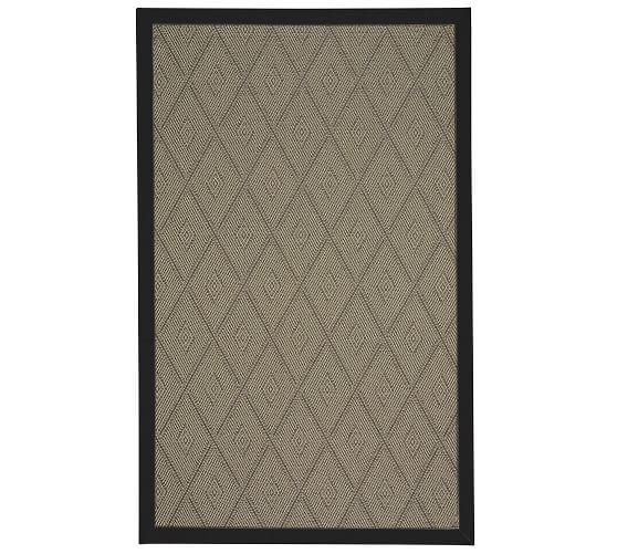 Capel Genoa Brown Indoor Outdoor Rug With Sunbrella Black Trim Capel Genoa Brown Indoor Outdoor Rug With Sunbrella Black Trim Pottery Barn