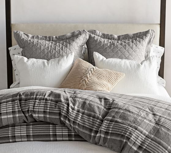 Caswell Plaid Patterned Duvet Cover & Sham Pottery Barn
