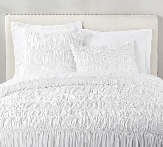 Ruched Tencel™ Comforter & Sham Pottery Barn