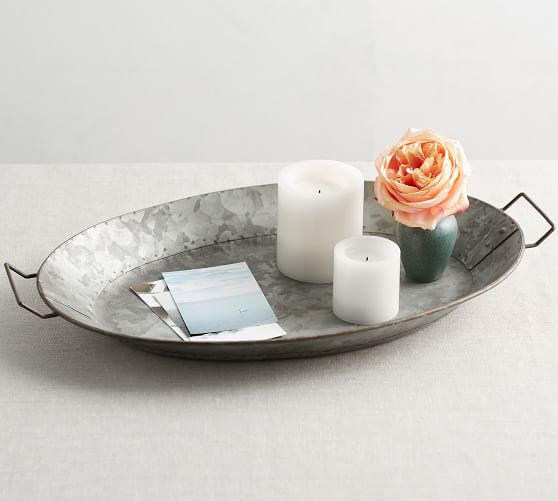Galvanized Oval Tray Pottery Barn
