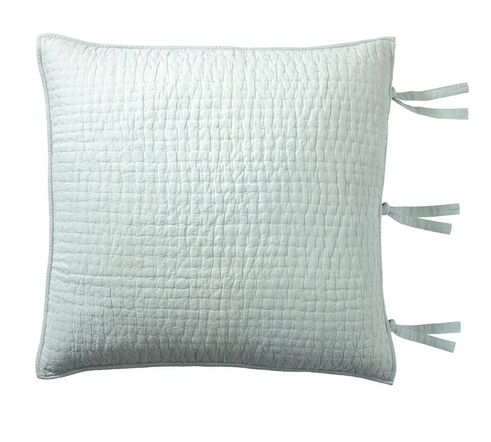 Pick-Stitch Handcrafted Quilted Sham - Blue