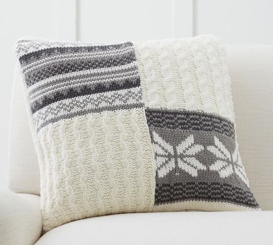 Sweater Patchwork Decorative Pillow Cover Pottery Barn