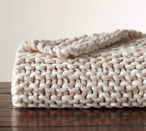 Chunky HandKnit Throw Pottery Barn