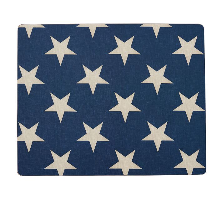 American Flag Stars Cork Placemat - come over to my blog for lovely rustic metal decorating resources and Ideas for unfussy farmhouse style and tablescapes. In Case You Love Patriotic and casual Decor! 