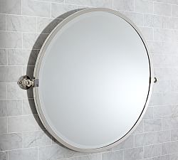 Bathroom Mirrors Vanity Wall Pottery Barn Kensington Pivot Round Mirror