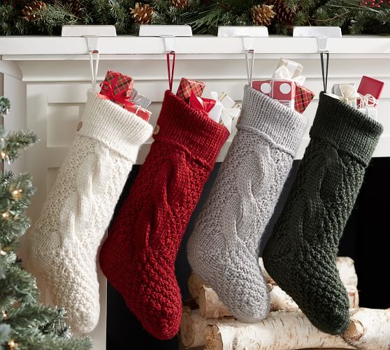 Personalized Chunky Knit Stockings Pottery Barn