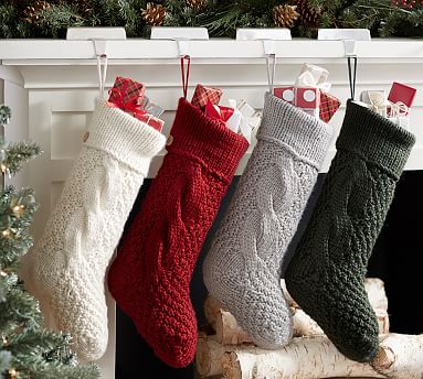 personalized chunky knit stockings