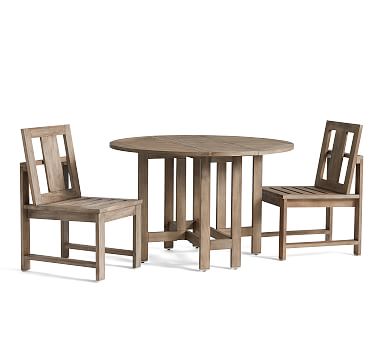 indio table round Round Dining Indio Leaf Drop Pottery  Barn Table Chair & Set