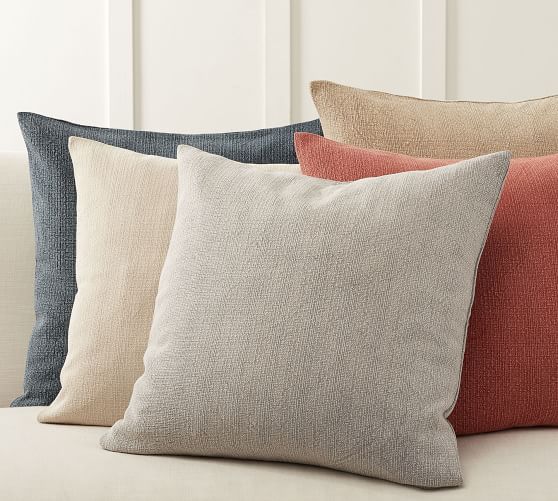 Stonewashed Cotton Pillow Cover Pottery Barn