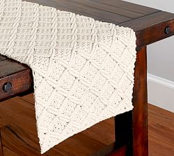 Tablecloths Table Runners Linens Pottery Barn Macramé Table Runner