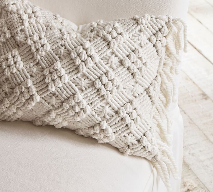 Sydnney Macrame Lumbar PIllow Cover