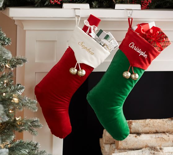 personalized velvet jingle bell