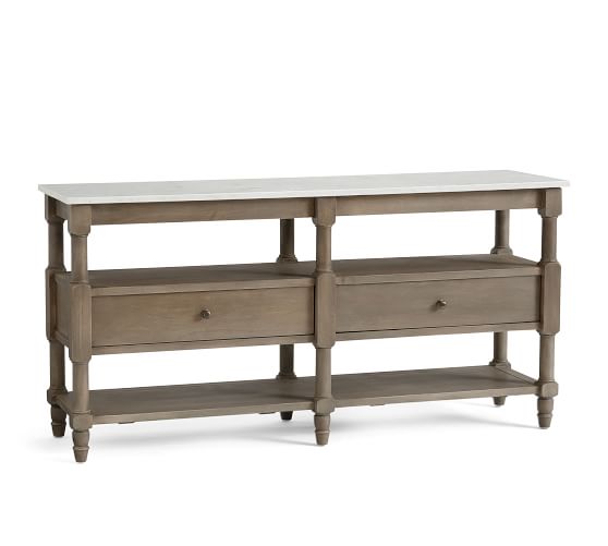 Alexandra Marble Media Console Pottery Barn