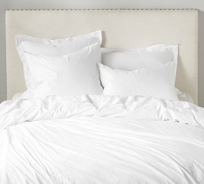 Eyelet Snowflake Duvet Cover Sham Pottery Barn