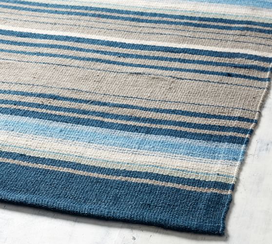 Zander Synthetic Indoor/Outdoor Rug Blue Multi Pottery Barn