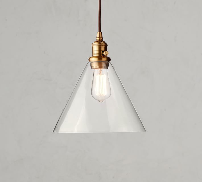 Pb Classic Cord Pendant Flared Glass Pottery Barn