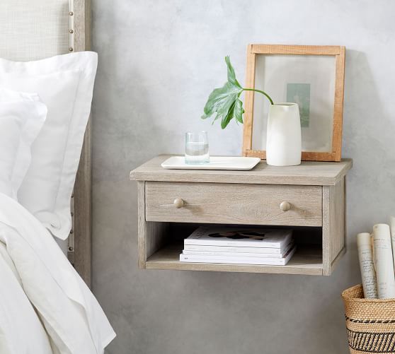 Farmhouse Floating Nightstand Pottery Barn