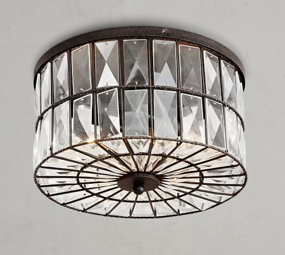 Adeline Crystal Flush Mount Pottery Barn Adeline Crystal Flush Mount