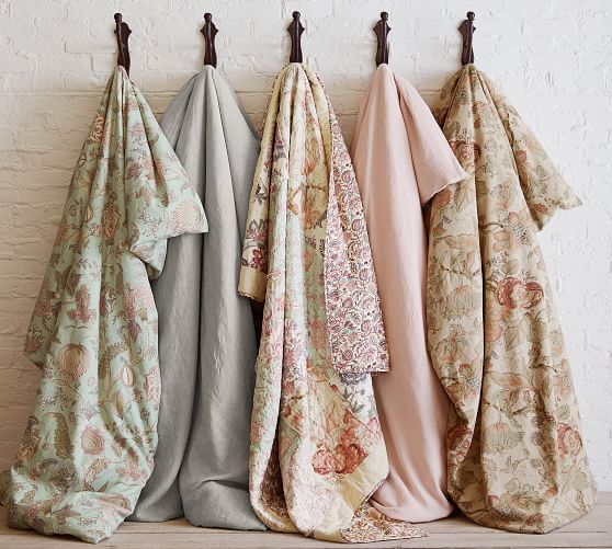 Grace Floral Texture Cotton Linen Blend Duvet Cover & Sham Pottery Barn