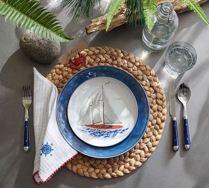 Round Water Hyacinth Placemat. Come be inspired by 4th of July Tablescapes, Patriotic Decor & USA Finds: Happy Birthday, America in case you're in the mood for American flag and red, white, and blue festive finds.