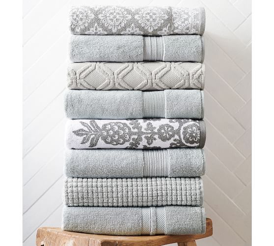 PB Organic Bath Towel White Pottery Barn