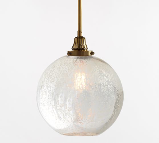 PB Classic Rod Pendant Mercury Glass Globe Pottery Barn