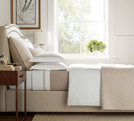 Tamsen Curved Upholstered Bed Pottery Barn