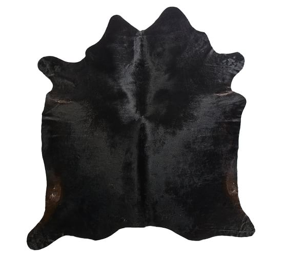 Solid Cow Hide Rug Black Pottery Barn