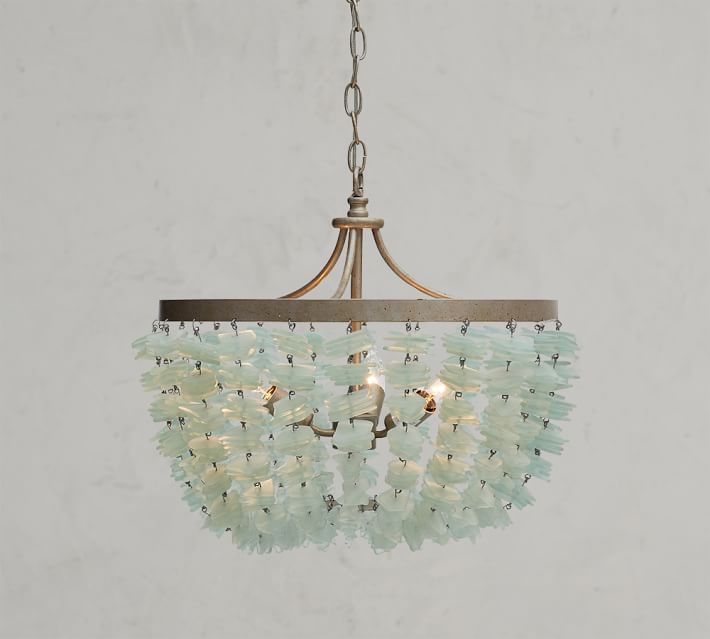 Enya Seaglass Chandelier Pottery Barn