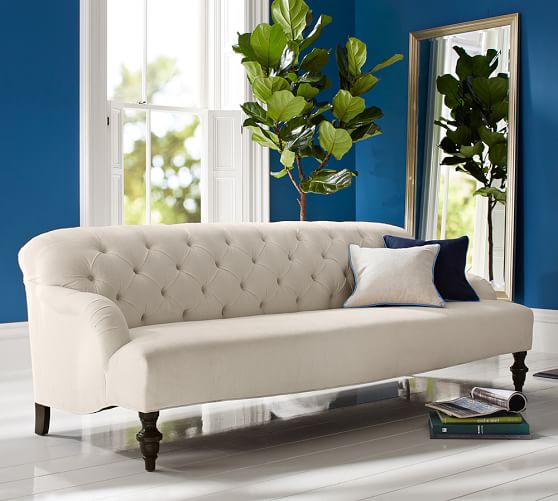Clara Upholstered Apartment Sofa For Small Es Pottery Barn Clara Upholstered Apartment Sofa
