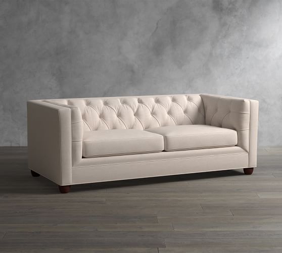 Chesterfield Square Arm Fabric Sofa Pottery Barn