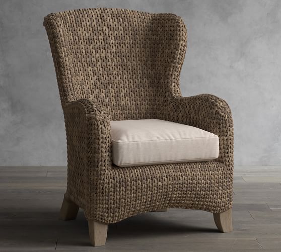 Seagrass Wingback Chair Pottery Barn
