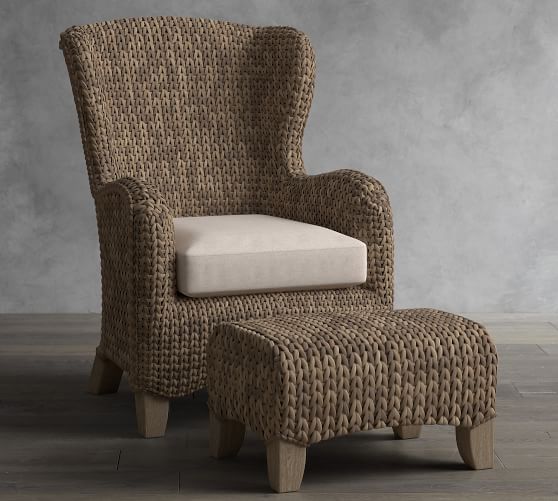 Seagrass Wingback Chair | Pottery Barn