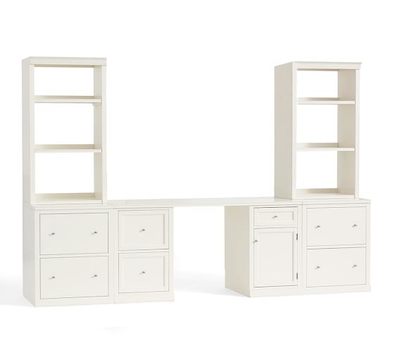 Logan Office Suite with File & Glass Towers Pottery Barn