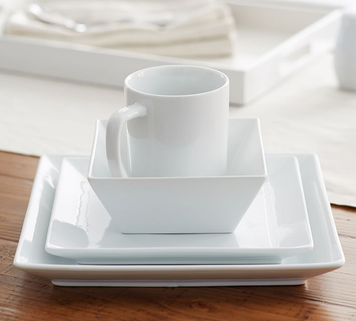 Great White Square Cereal Bowl Pottery Barn