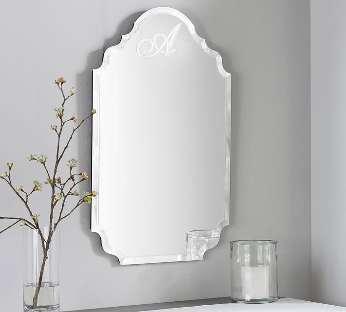 Scarlett Monogram Wall Mirror Pottery Barn