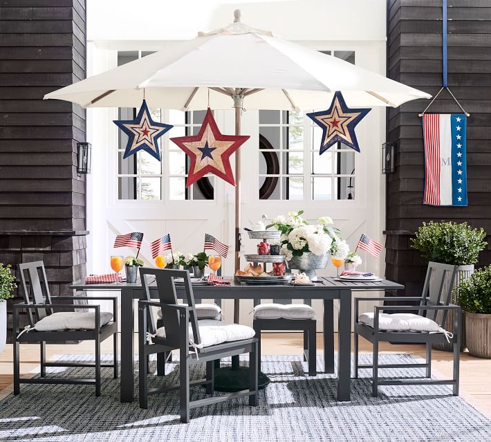 Liberty Burlap Stars. Come explore Festive American Patriotic 4th of July Decorating Ideas to Inspire Celebrations!