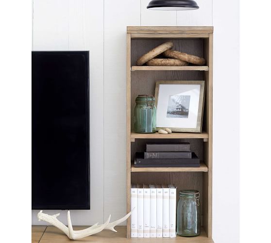 Printer's Large Entertainment Center With Bookcases, Seadrift Pottery