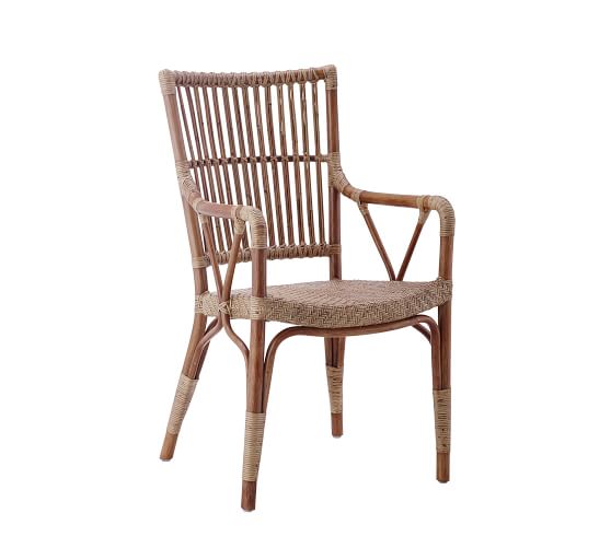 Piano Rattan Woven Accent Dining Chair Pottery Barn