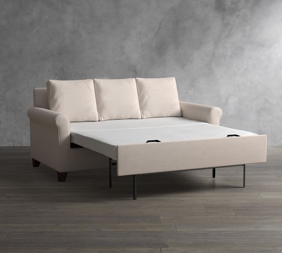 Cameron Roll Arm Upholstered Deluxe Sleeper Sofa Bed Pottery Barn