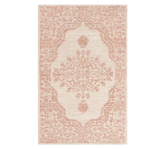 Kenley Tufted Rug Blush Pottery Barn