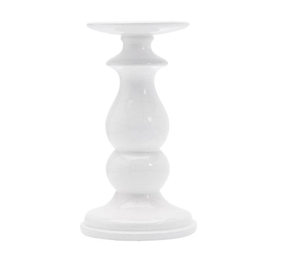 Salton White Ceramic Candle Holders Pottery Barn