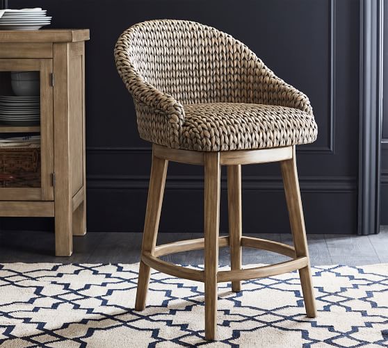 Seagr Bucket Swivel Counter Stool Pottery Barn Seagr Bucket Swivel Counter Stool