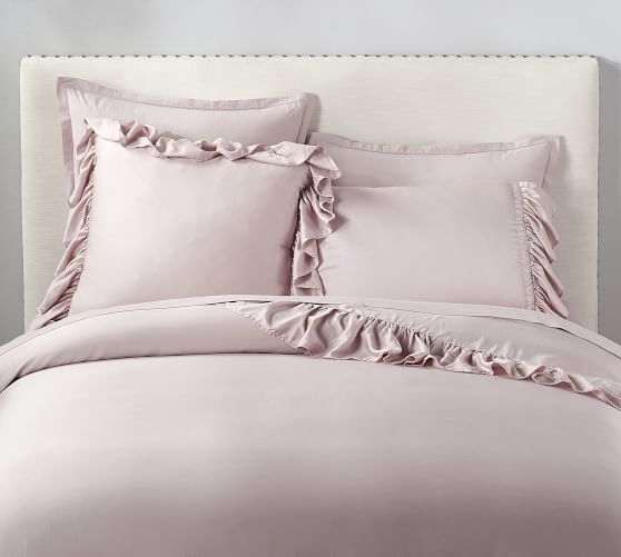Tencel™ Ruffle Duvet Cover & Shams Pottery Barn