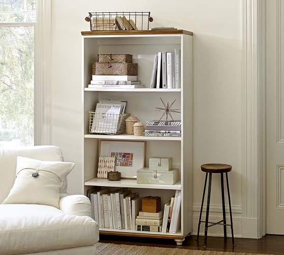 Shelves Bookcases Wood Metal Gl Pottery Barn Whitney Bookcase