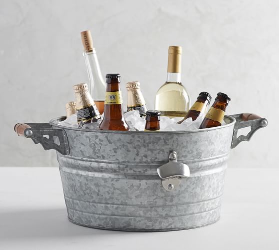 Rivet Galvanized Party Bucket, Small Pottery Barn