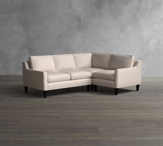 Beverly Upholstered 3 Piece Sectional With Corner Pottery Barn Beverly Upholstered 3 Piece Sectional With Corner
