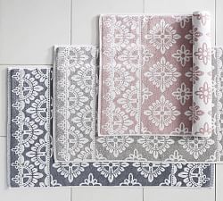 Bath Mats Bathroom Rugs Pottery Barn Alva Jacquard Bath Mat
