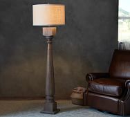 Driftwood Lamps For Pottery Barn Finn Turned Wood Floor Lamp Base